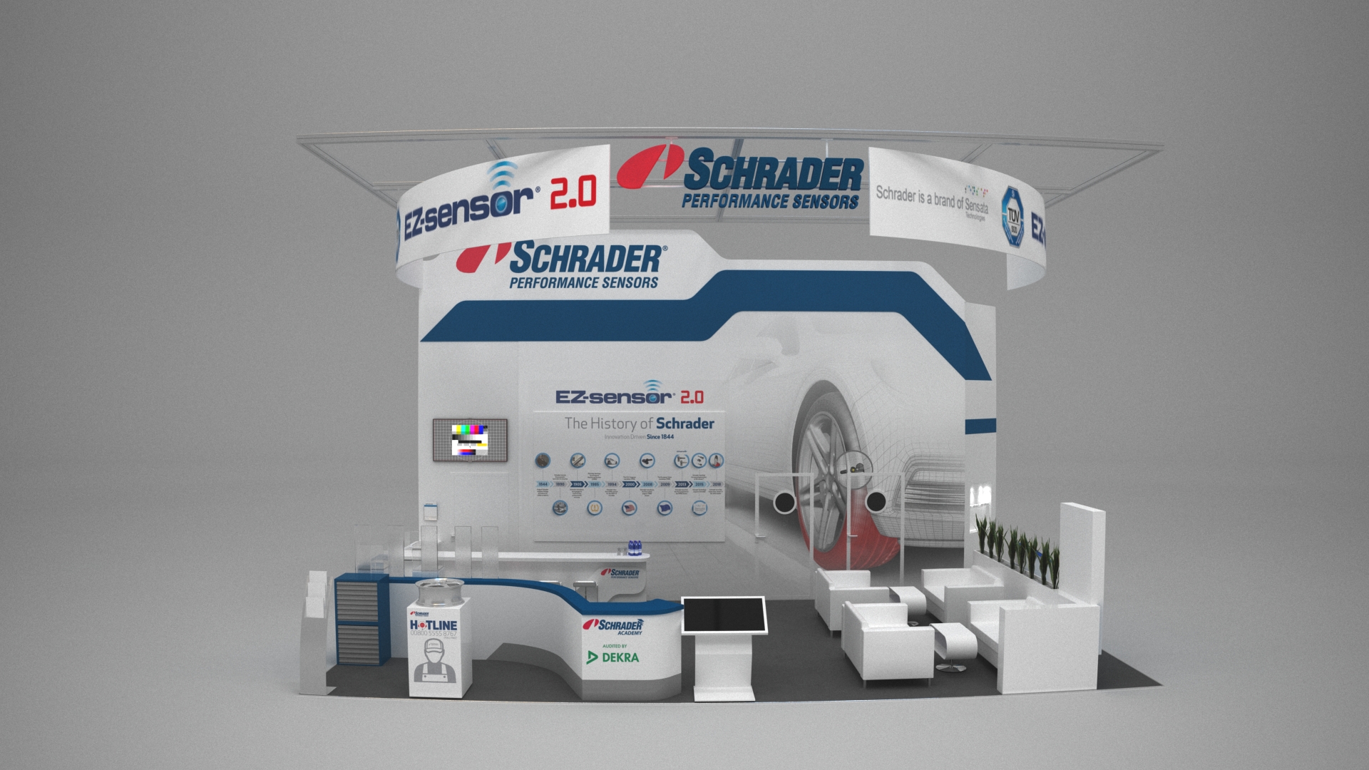 Stánek Schrader v automechanika Frankfurt