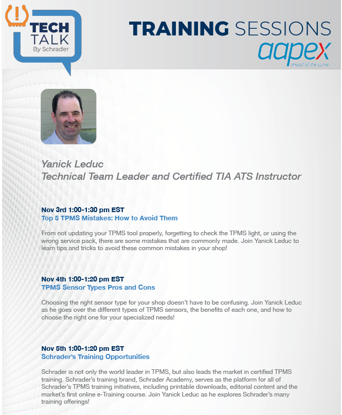 Sesiones virtuales de charlas técnicas de AAPEX